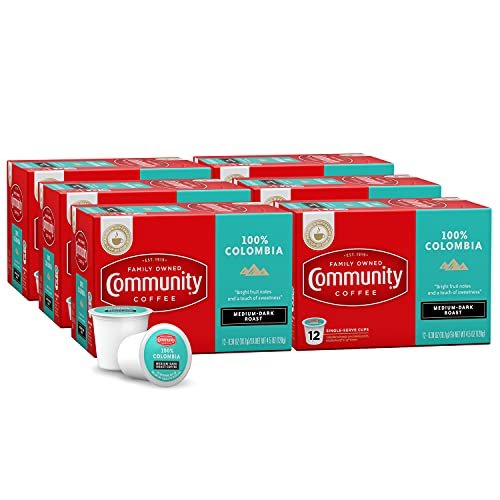 Community Coffee 100% Colombia Coffee Pods (6 Pack, 72 Count)