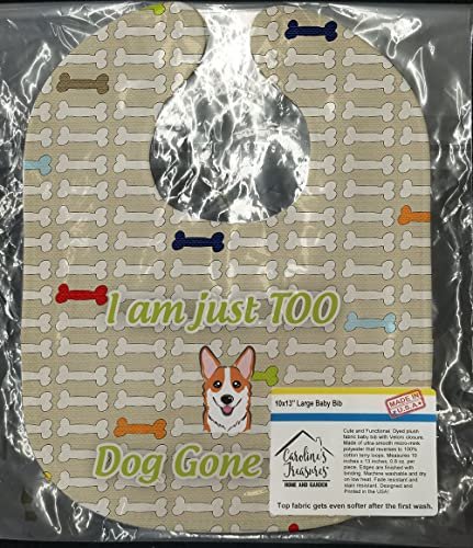 Caroline's Treasures BB5823BIB Too Cute Red Corgi Baby Bib, 10 x 13", multicolor - Image 3