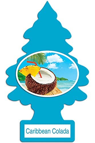 LITTLE TREES Car Air Freshener | Hanging Paper Tree for Home or Car | Caribbean Colada | 12 Pack - Image 3