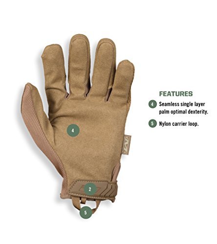 Mechanix Wear: The Original Coyote Tactical Work Gloves - Touch Capable (Large, Brown) - Image 2