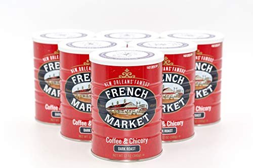 French Market Coffee, Coffee and Chicory, Dark Roast Ground Coffee, 12 Ounce Metal Can (Pack of 6) - Image 7