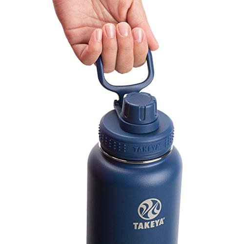 Takeya Actives Insulated Stainless Water Bottle with Insulated Spout Lid, 32oz, Midnight - Image 2