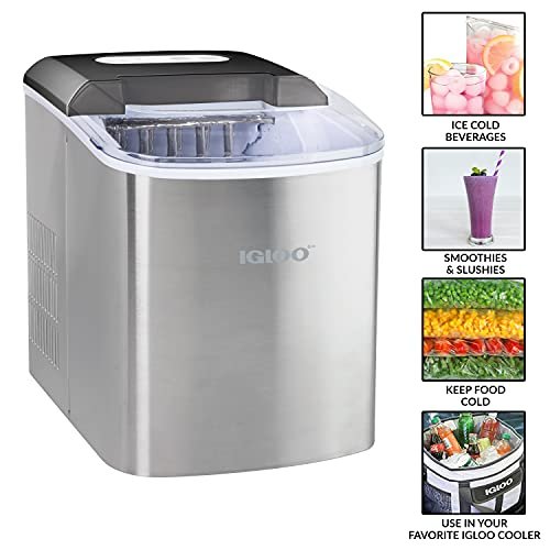 Igloo Portable Electric Countertop Ice Maker Machine, Silver - Image 3