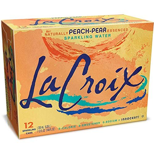 LaCroix Sparkling Water, Peach-Pear 12oz Cans, 12 Pack