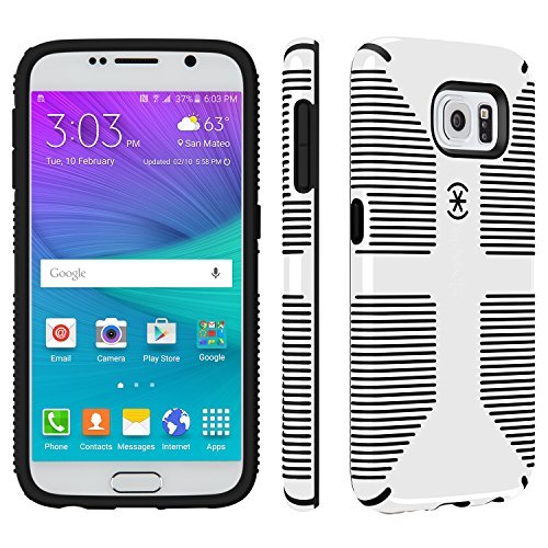 Speck Products CandyShell Grip Case for Samsung Galaxy S6 - Carrying Case - Retail Packaging - White/Black - Image 2