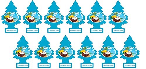 LITTLE TREES Car Air Freshener | Hanging Paper Tree for Home or Car | Caribbean Colada | 12 Pack - Image 4