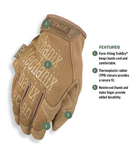 Mechanix Wear: The Original Coyote Tactical Work Gloves - Touch Capable (Large, Brown) - Image 3