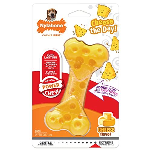 Nylabone DuraChew Cheese Bone Cheese Medium/Wolf (1 Count) - Image 8
