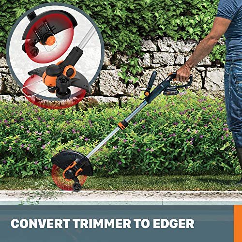 Worx WG163 GT 3.0 20V PowerShare 12" Cordless String Trimmer & Edger (Battery & Charger Included) - Image 6